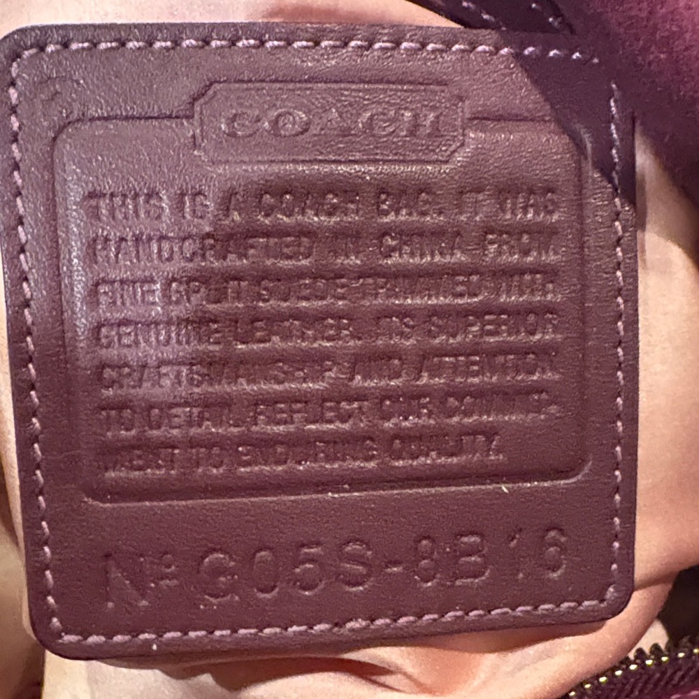 Coach Multicolor Suede Shoulder Bag - Picture 6 of 7